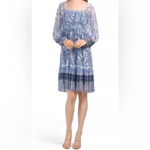 Just...Taylor Blue Ruffled Tiered Maison Tara Sundress Size Large